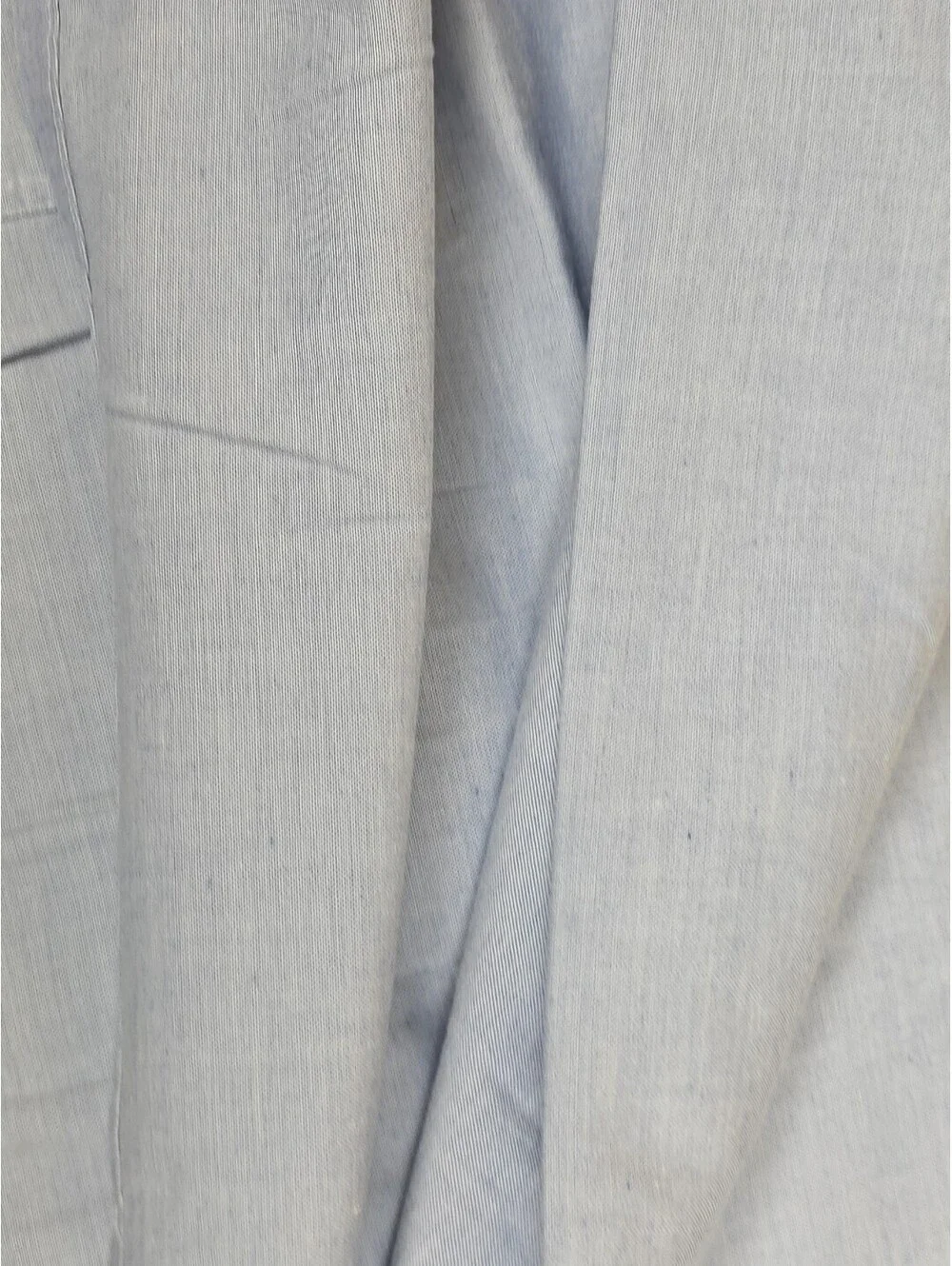 Vtg Ralph Lauren Chambray Solid Blue Queen Flat Sheet 100% Cotton Pre-owned
